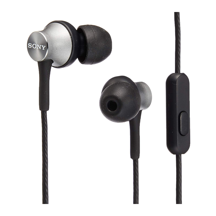 Sony MDR-EX450AP - Stereo Headphones Manual | ManualsLib