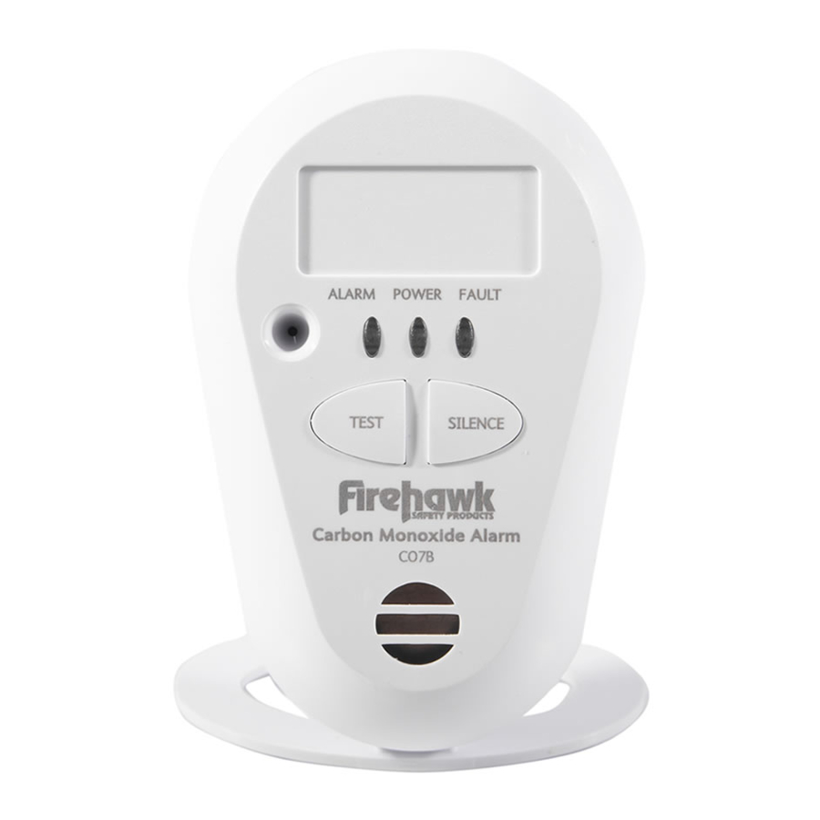 Firehawk CO7B, CO5B, CO7BD Battery Operated Carbon Monoxide Alarm
