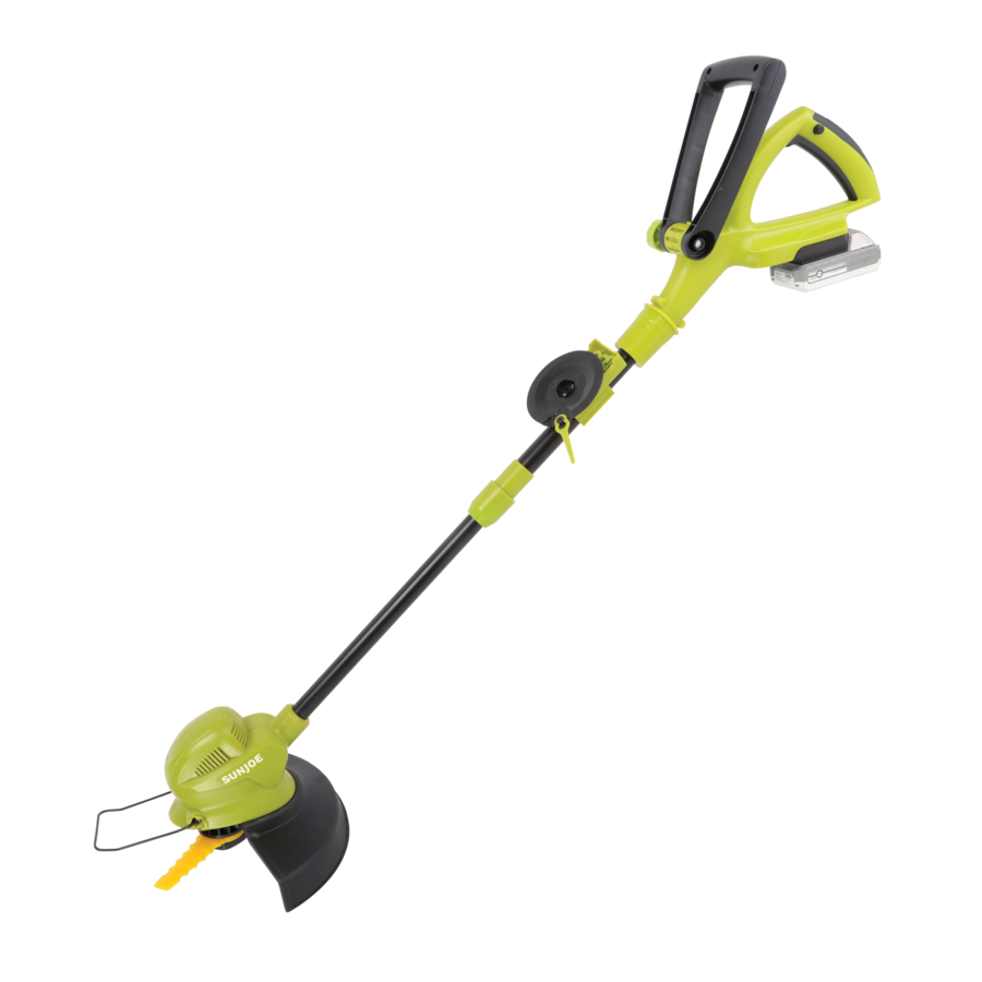 SunJoe 24V-SB10-LTE - Cordless Grass Trimmer + Edger Manual | ManualsLib