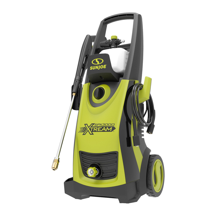 SunJoe SPX3000-XT1 - 13A Electric Pressure Washer Manual | ManualsLib