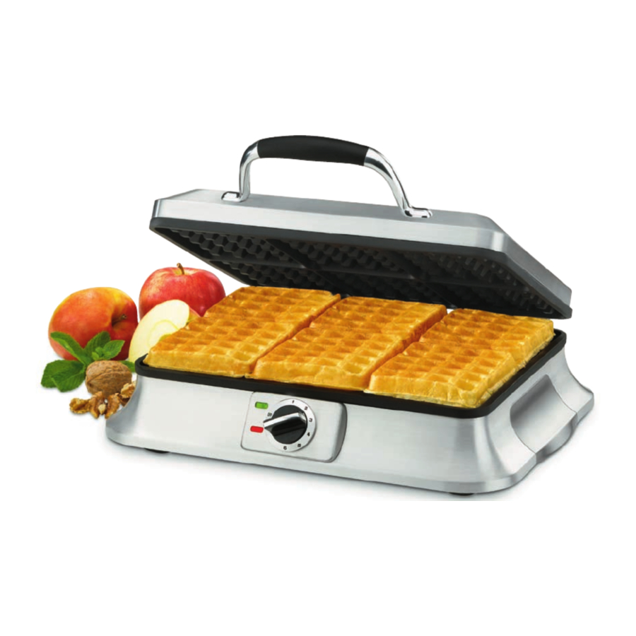 Cuisinart WAF6 6Slice Traditional Waffle Iron & Recipe Booklet