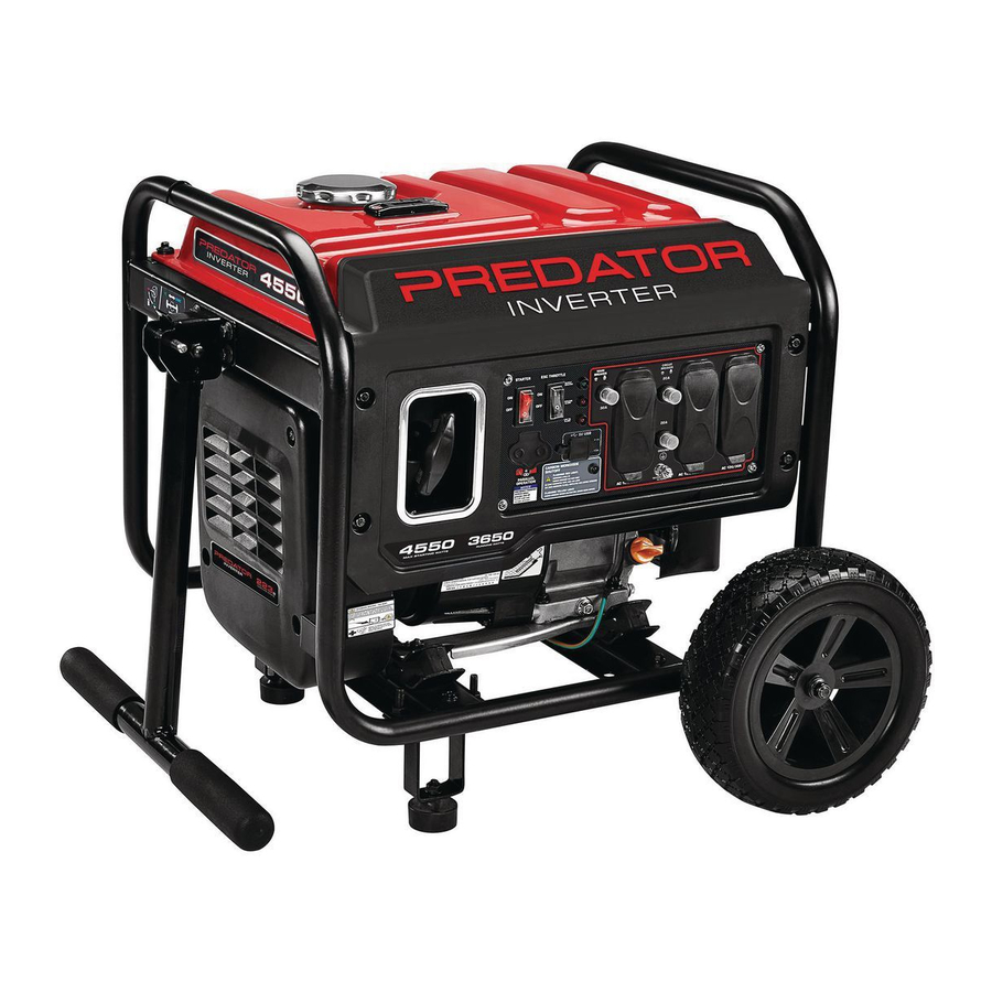 Predator 4550 Watt, 59192 Inverter Generator Manual ManualsLib