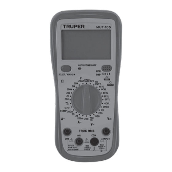 Truper MUT-105 Manual