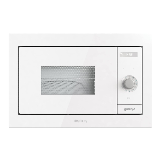 Gorenje Simplicity BM235SYW Manual