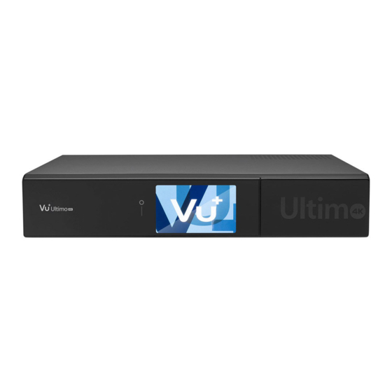 Vu+ Ultimo User Manual