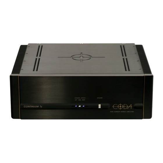 Coda Continuum Ts Operation Manual
