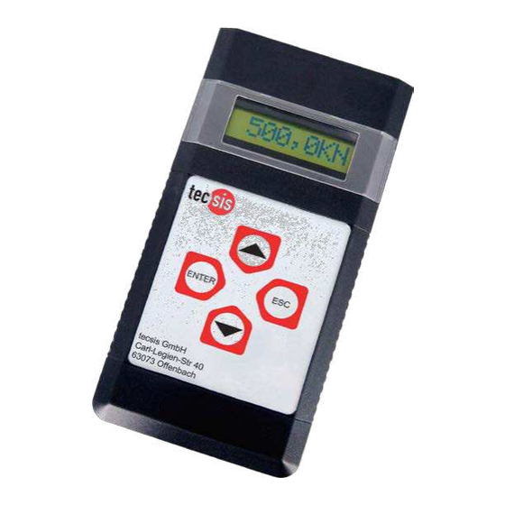 Tecsis E3907 Operating Manual