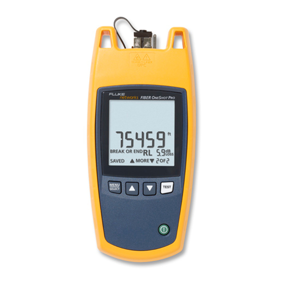Fluke FIBER OneShot Pro User Manual