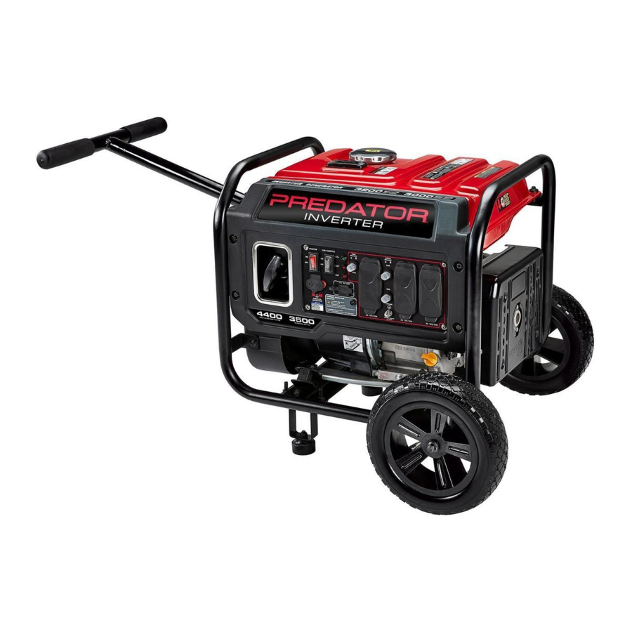 Predator 4400 Watt, 57509 - Inverter Generator Manual | ManualsLib