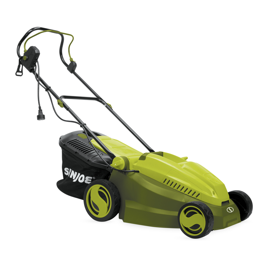 SunJoe MJ402E - Electric Lawn Mower 16-INCH | 12-AMP Manual | ManualsLib