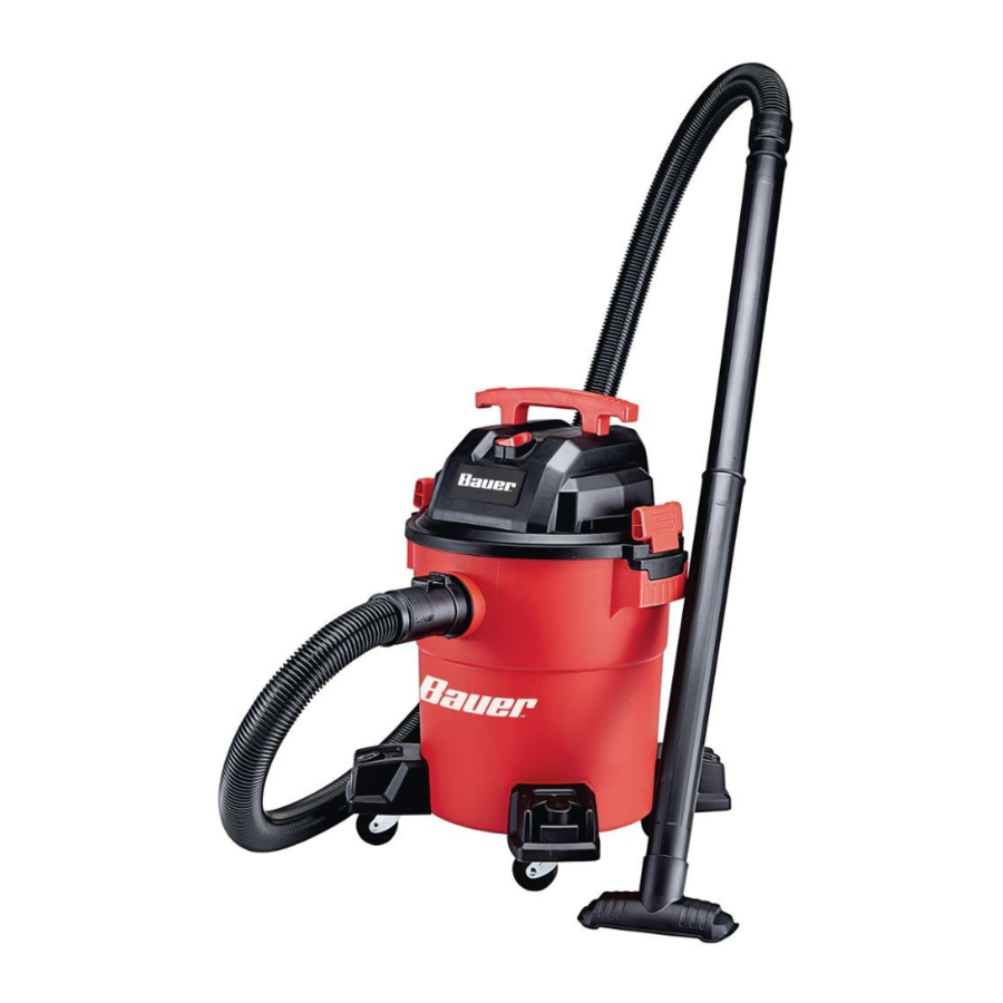 Bauer 1952EB6, 56201 6 Gallon, 4 Peak HP Wet/Dry Vacuum Manual