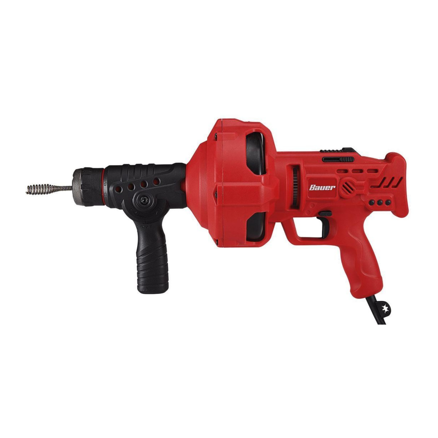 Bauer 1724EB, 64063 23 ft. Handheld Electric Drain Cleaner Manual