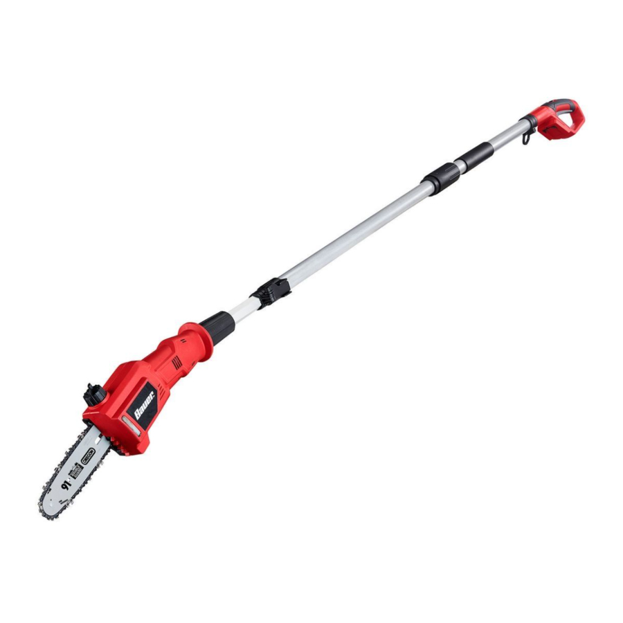 Bauer 19111CB, 64996 20V Cordless Pole Saw Manual ManualsLib