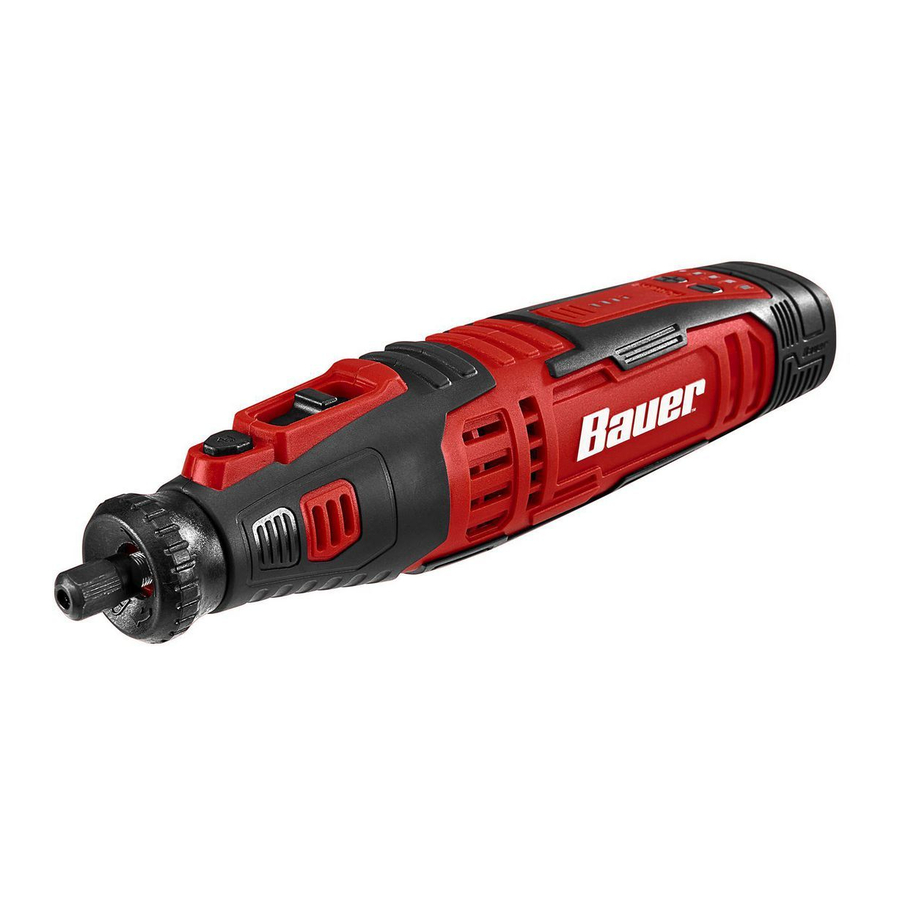 Bauer 21681B, 58162 8V Cordless Variable Speed Rotary Tool Manual