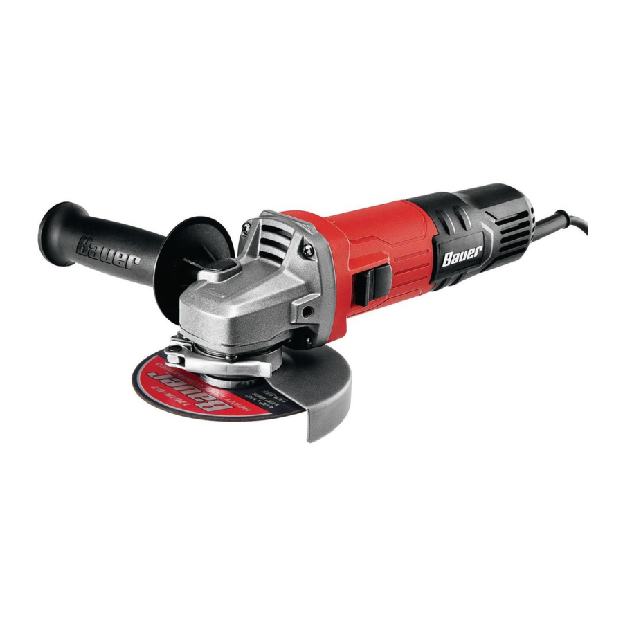 Bauer 1865EB, 64856 41/2 in. Slide Switch Angle Grinder Manual