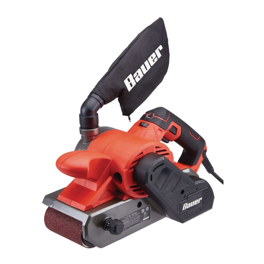 Bauer 1816E-B, 64530 - 4 In. X 24 In. Variable Speed Belt Sander Manual ...