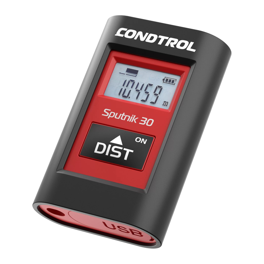 CONDTROL Sputnik 30 Laser Distance Meter Manual ManualsLib
