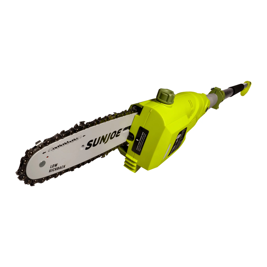 SunJoe SWJ802E Electric Pole Chain Saw Manual ManualsLib
