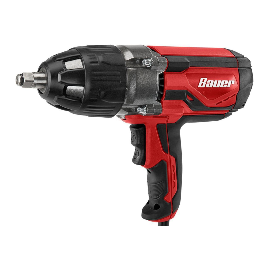 Bauer 1882E-B, 64120 - 1/2 in. Impact Wrench with Rocker Switch Manual ...