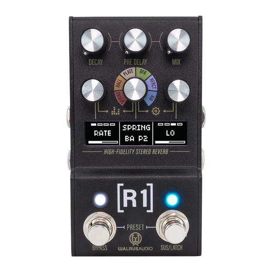 Walrus Audio MAKO MKII R1 Quick Start Manual