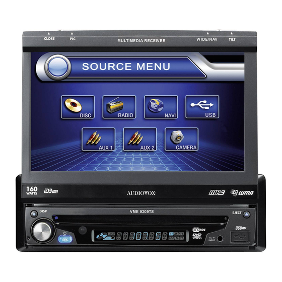 Audiovox VME 9309TS Manual
