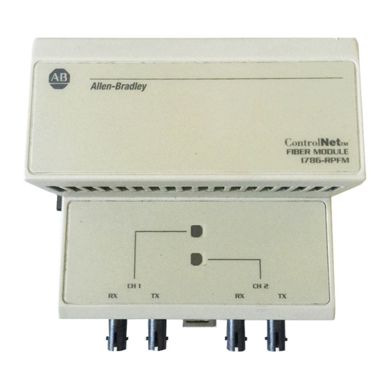 Allen-Bradley ControlNet 1786-RPFM Installation Instructions Manual