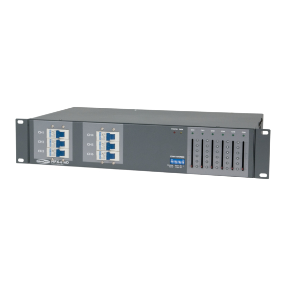 SHOWTEC MPX-616D 6-Channel Dimmer Pack Manuals