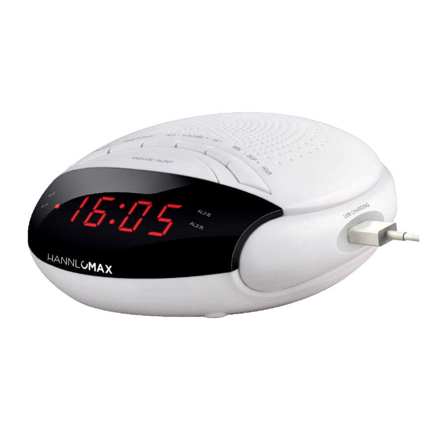 Hannlomax HX200 PLL Alarm Clock Radio Manual ManualsLib