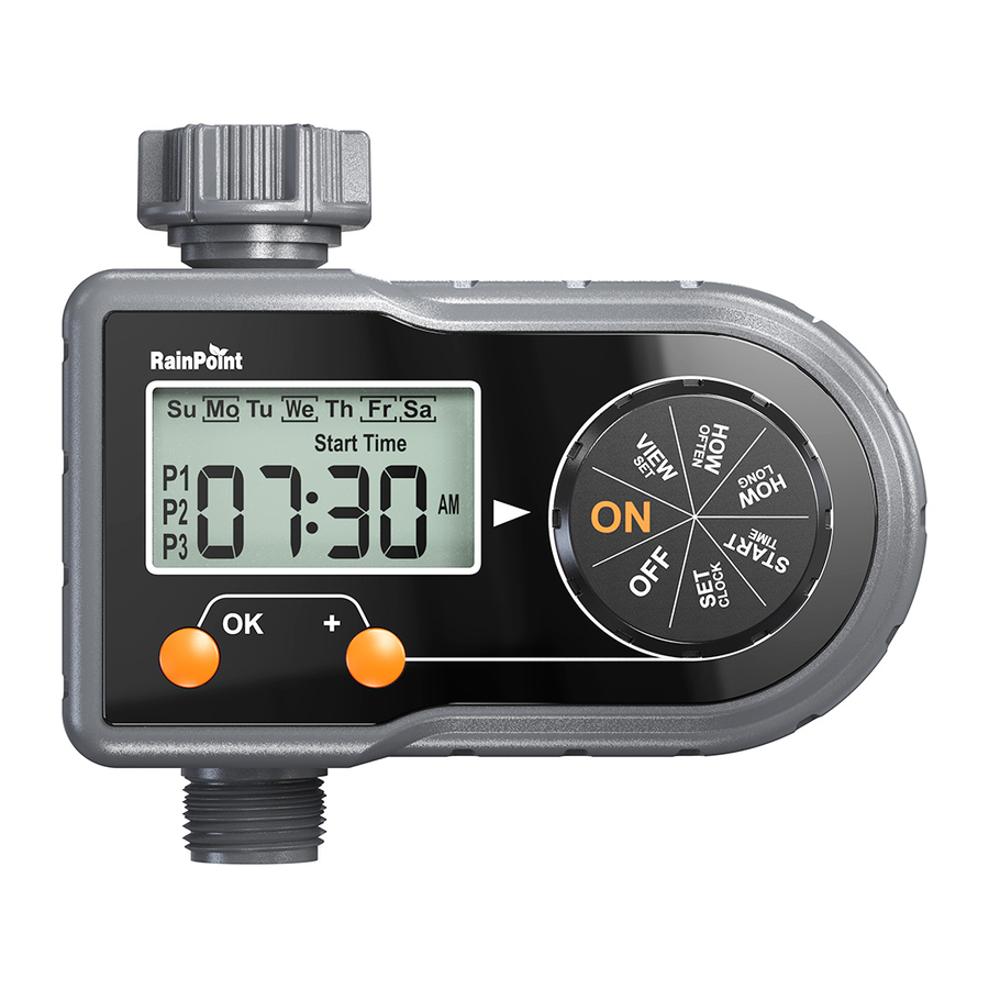 RainPoint ITV101P Digital Sprinkler Timer Manual ManualsLib