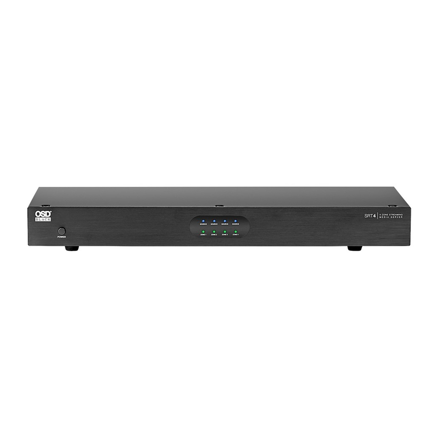 OSD Black SRT4 4zone Streaming, Media Server Manual ManualsLib