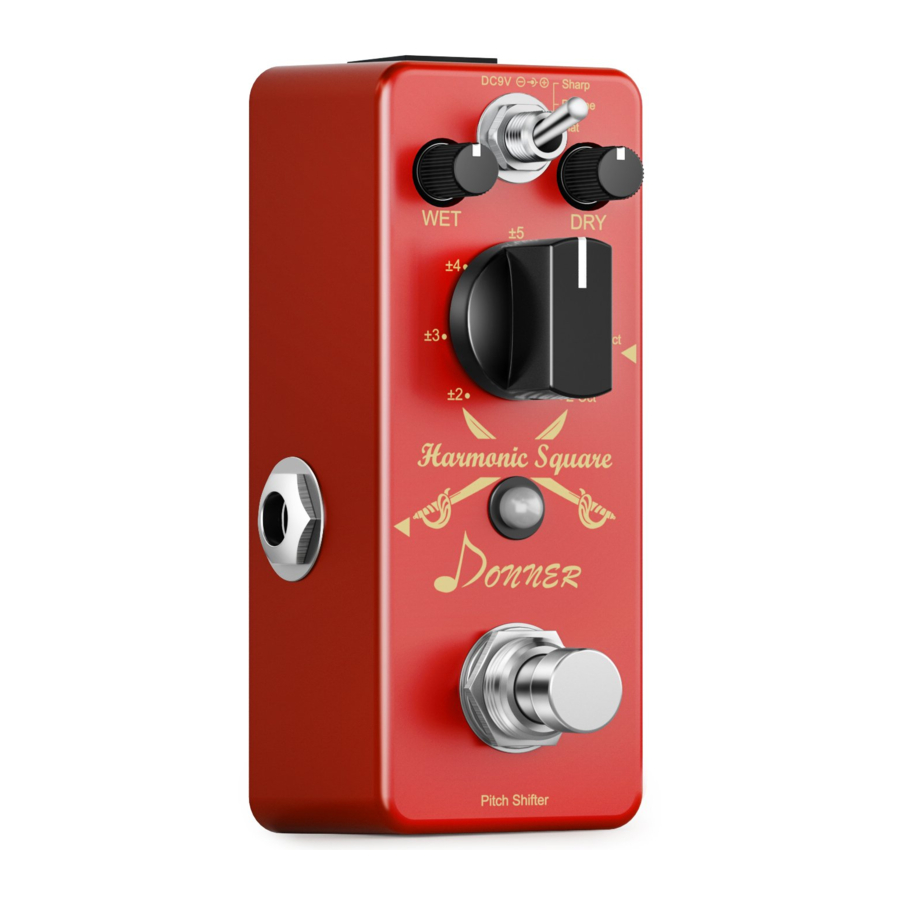 Donner Harmonic Square Digital Octave Music Pedal Manual ManualsLib