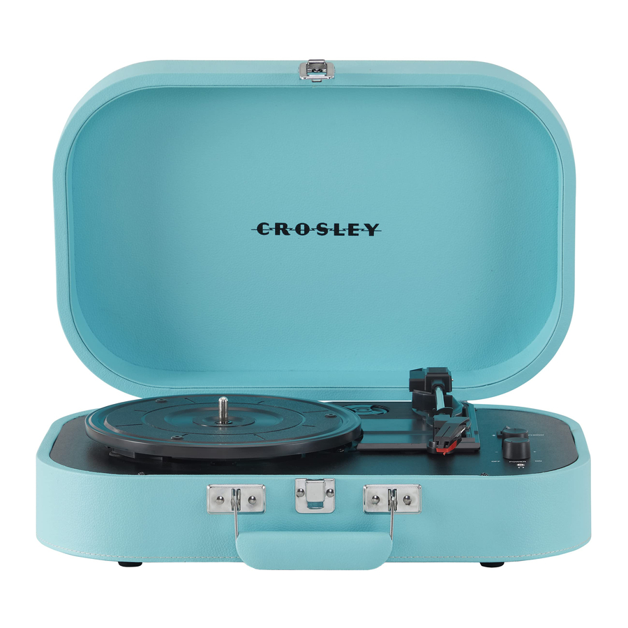 Crosley CR8009B - Discovery Turntable Manual | ManualsLib