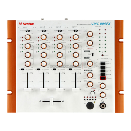 Vestax VMC-004FX Owner's Manual