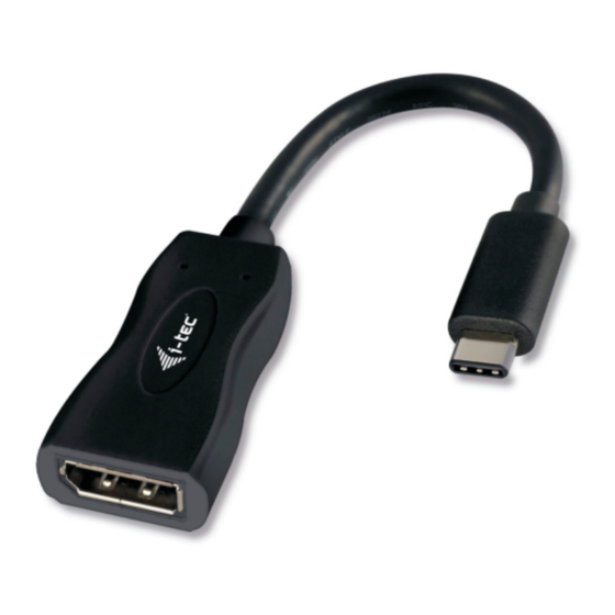 i-tec USB-C 3.1 Display Port Adapter User Manual