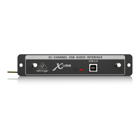 Behringer X-USB Quick Start Manual
