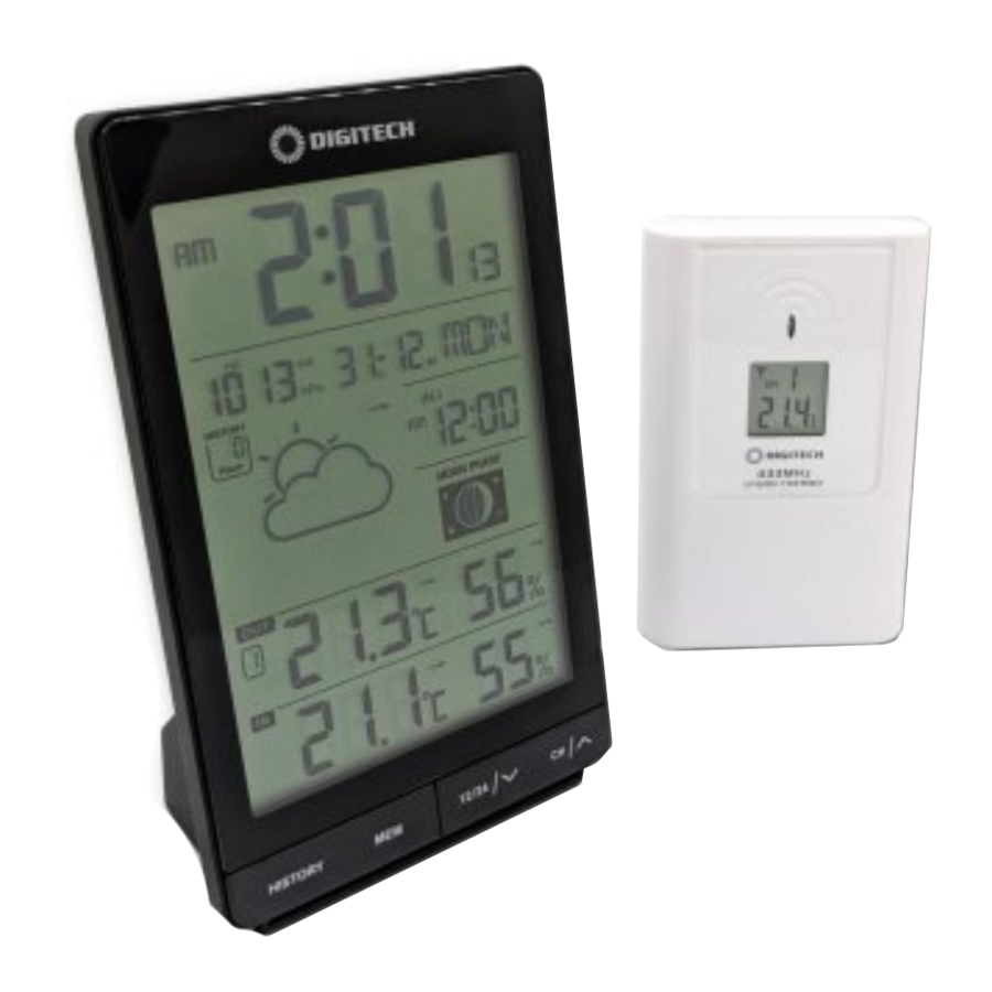 DigiTech XC0412 Temperature/Humidity Weather Station Manual ManualsLib