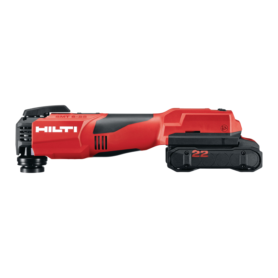 HILTI Nuron SMT 6-22 - Cordless Oscillating Multitool Manual