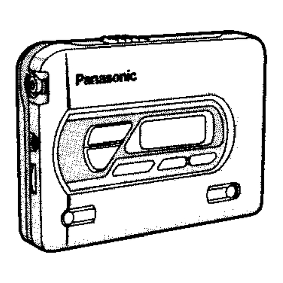 Panasonic RQ-SX97F Operating Instructions