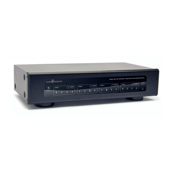 Audio Authority CMX-144 Installation And Operation Manual