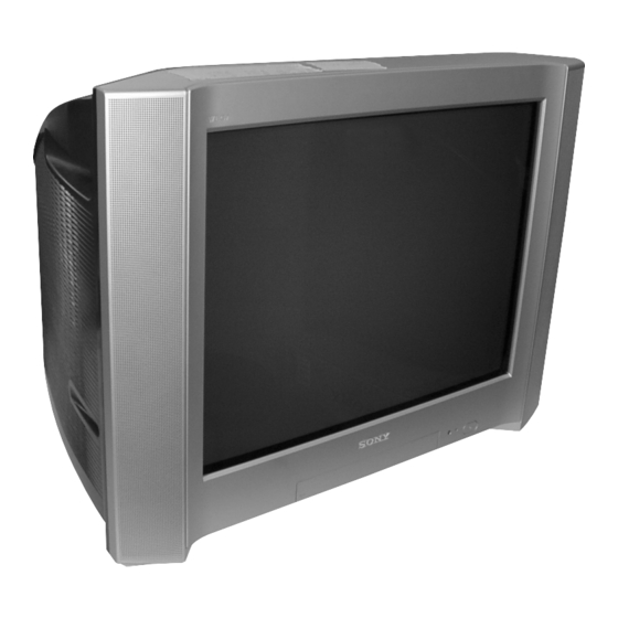 Sony Trinitron KV-SW29M31 Service Manual