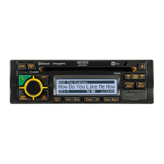 Jensen JHD36A Installation And Operation Manual