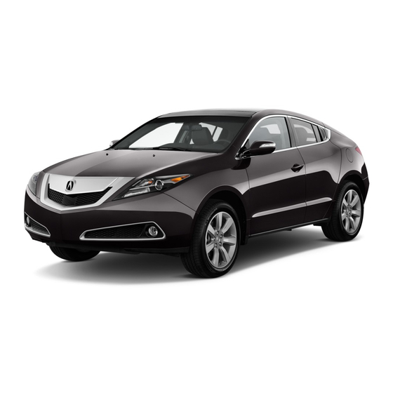 Acura 2010 ZDX Advanced Technology Manual