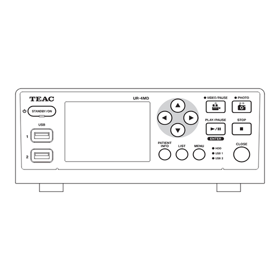 Teac UR-4MD Instructions For Use Manual