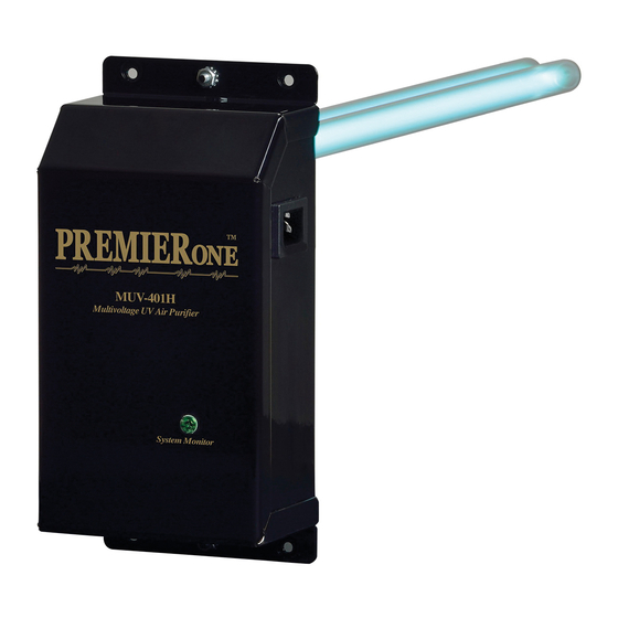 PremierOne MUV-401H Installation & Maintenance Instructions