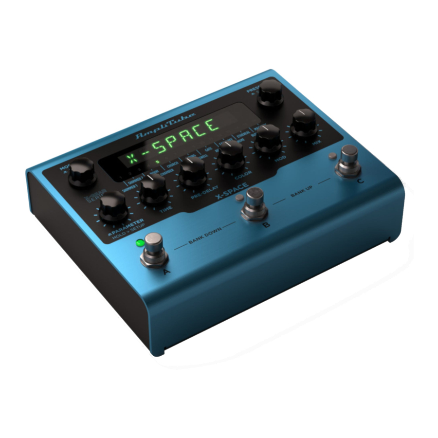 IK Multimedia AmpliTube X-SPACE - Music Pedal Quick Start Guide