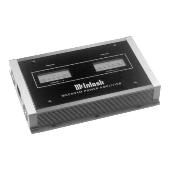 McIntosh MCC404/MCC404M Owner's Manual