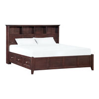 Whittier Wood Furniture McKenzie King Bookcase Storage Bed Assembly Instructions Manual