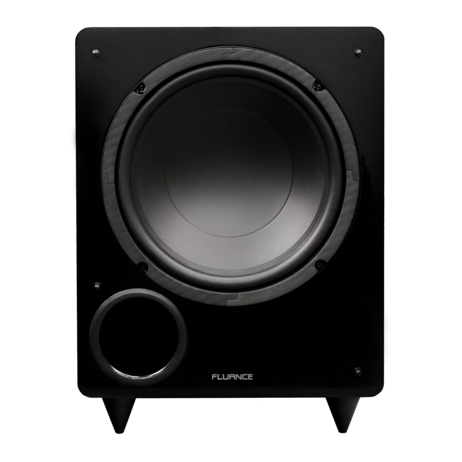 Fluance DB10 - High Performance Subwoofer Manual