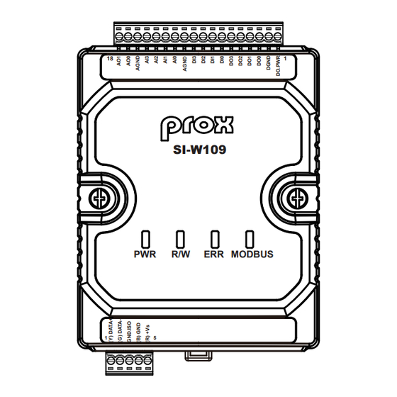 protech Prox SI-W109 Quick Reference Manual