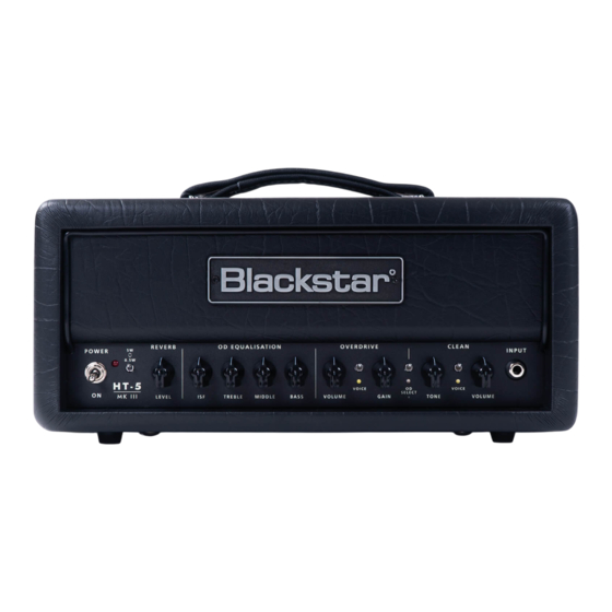 Blackstar HT-5RH MK III Setup Manual